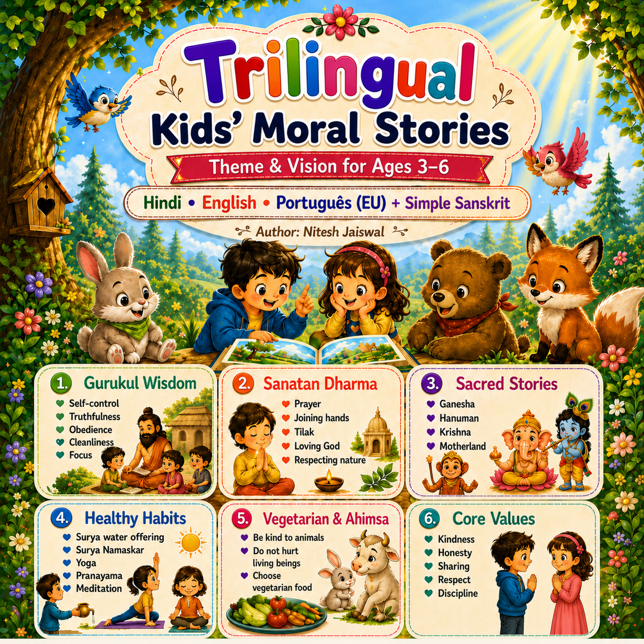 Trilingual Kids’ Moral Stories book cover
